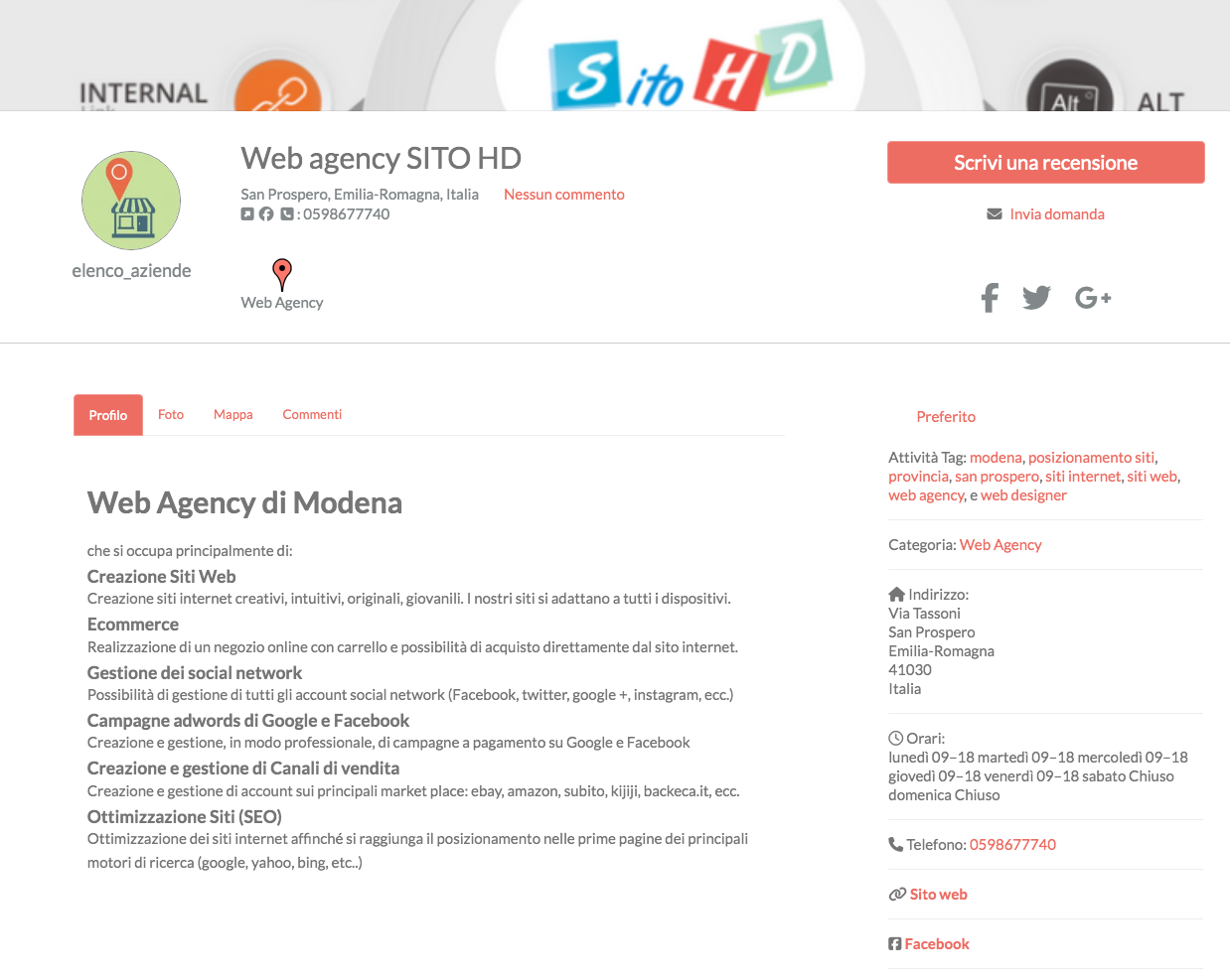 Web Agency SitoHD - Portale Aziende Modena e Provincia_ - www.modenaemiliaromagna.com